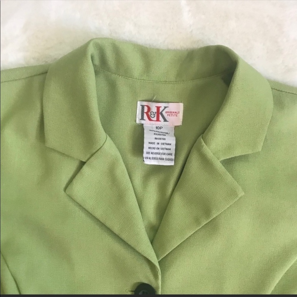 Vintage Green R&K Originals Petite Size 10P - Picture 3 of 5